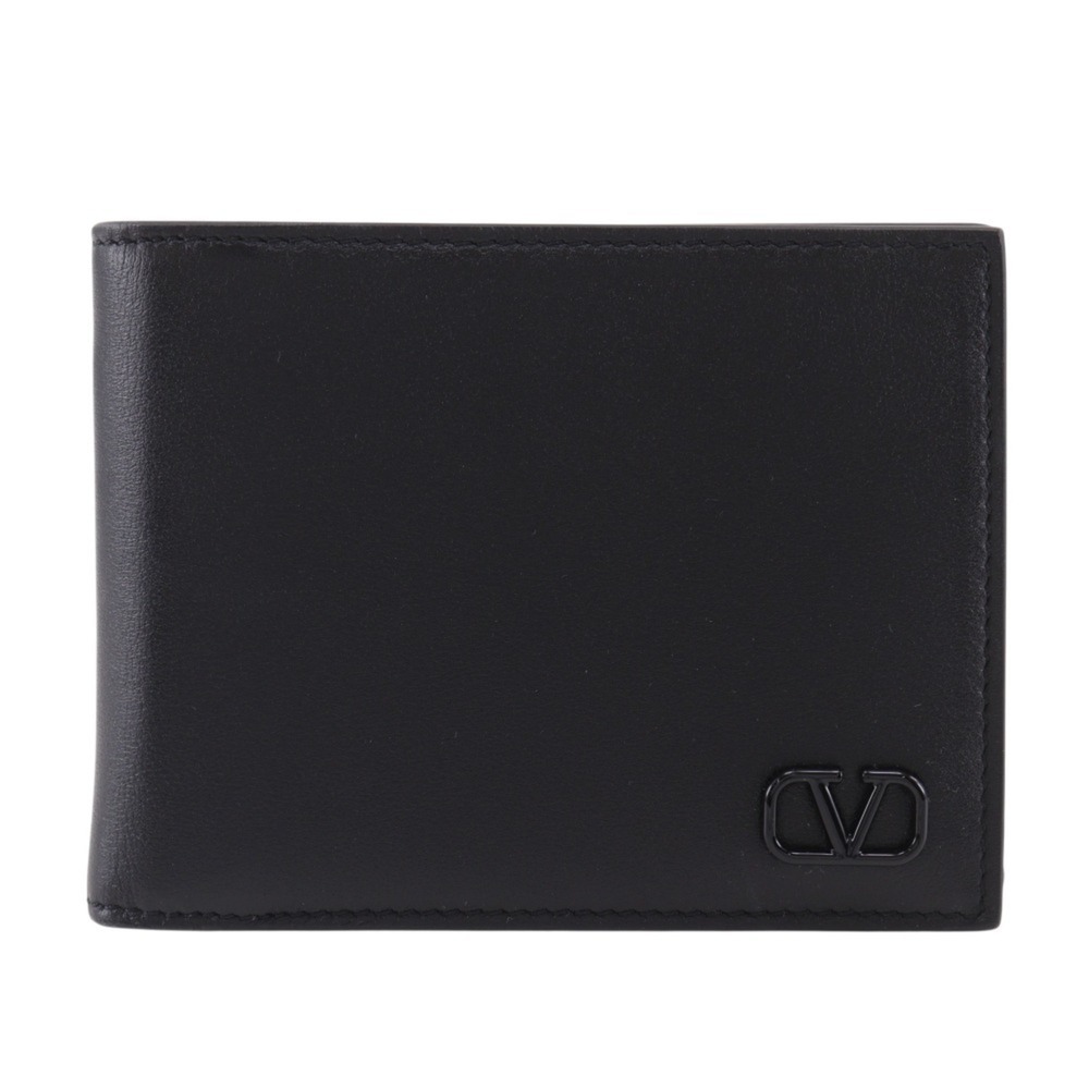 Valentino Garavani Bifold Wallet with Money Clip, Calfskin, Black, Men's (2Y2...